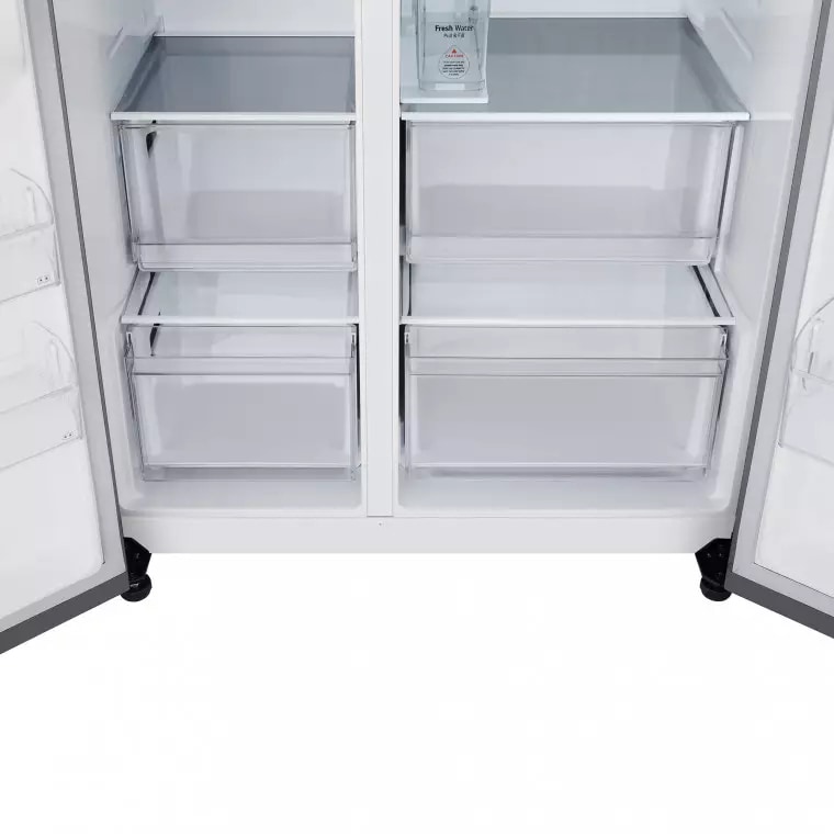 LG Frigorífico Side By side  Serie 400, Door-In-Door, sin toma de agua, Inox antihuellas.  E, 641 L, GSJC41PYPE.APYQEUR